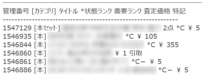 あおば堂での本の買取の結果と感想、買取価格の詳細など。