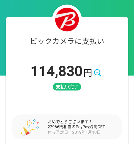 PayPayの「100億円あげちゃうキャンペーン」を利用してビックカメラでスマホを購入。実質5万円オフに成功!